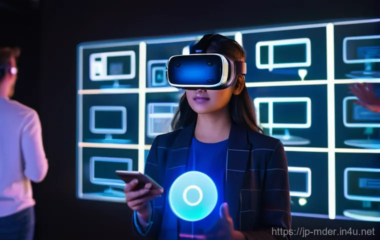 미디어기술사와 네트워크 기술 - **Prompt 1: Immersive VR/AR Entertainment with Personalized AI**
    A diverse group of young adults...