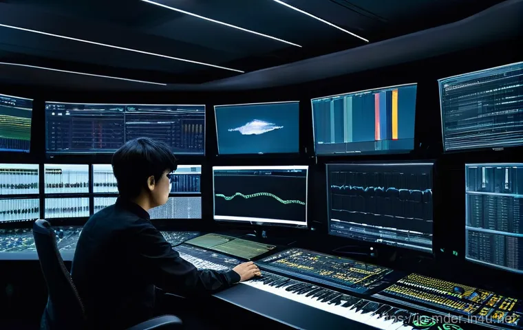 미디어기술사와 데이터 스토리지 - **Prompt 1: The Invisible Architects of Entertainment**
    "A vibrant, dynamic scene capturing the ...