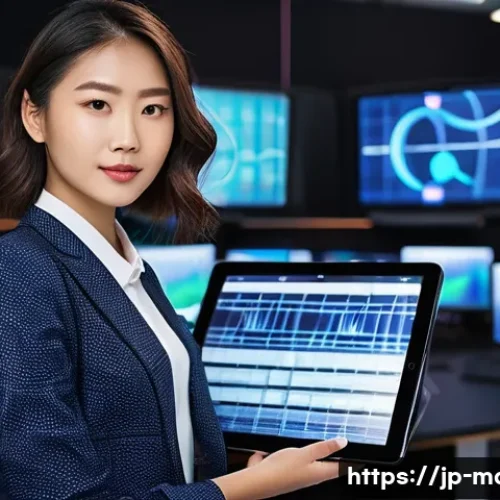 미디어기술사 자격 취득 과정 - **Prompt:** A confident female media engineer in her late 20s, standing in a modern broadcast studio...