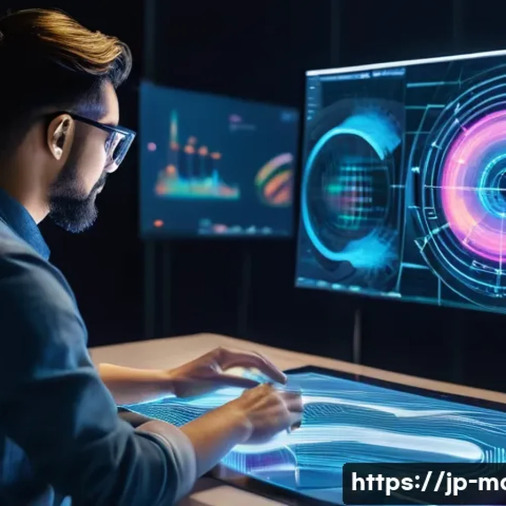 미디어기술사와 디지털 마케팅 - **Digital Creators & AI Co-creation:**
    "A diverse team of young, innovative media technicians, d...